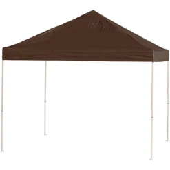 ShelterLogic HD Series Straight Leg Pop-Up Canopy, 10 Ft. X 10 Ft. Chocolate Brown