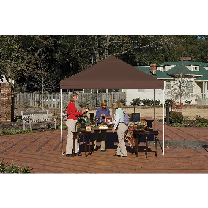 ShelterLogic HD Series Straight Leg Pop-Up Canopy, 10 Ft. X 10 Ft. Chocolate Brown 3 ShelterLogic HD Series Straight Leg Pop-Up Canopy, 10 Ft. X 10 Ft. Chocolate Brown - Image 3