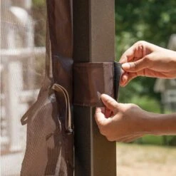 ShelterLogic Sycamore Gazebo, 10 Ft. X 12 Ft. Dark Coffee 14 ShelterLogic Sycamore Gazebo, 10 Ft. X 12 Ft. Dark Coffee -ShelterLogic || Arrow Shop 24024 detail image 02