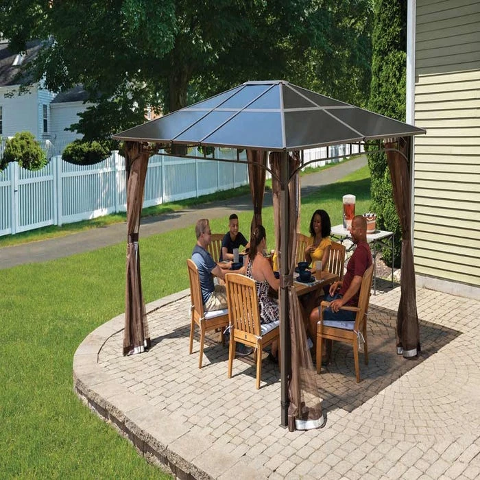 ShelterLogic Sycamore Gazebo, 10 Ft. X 12 Ft. Dark Coffee 2 ShelterLogic Sycamore Gazebo, 10 Ft. X 12 Ft. Dark Coffee - Image 2