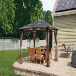 ShelterLogic Sycamore Gazebo, 10 Ft. X 12 Ft. Dark Coffee 21 ShelterLogic Sycamore Gazebo, 10 Ft. X 12 Ft. Dark Coffee -ShelterLogic || Arrow Shop 24024 lifestyle 02