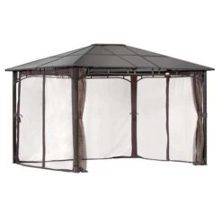 ShelterLogic Sycamore Gazebo, 10 Ft. X 12 Ft. Dark Coffee
