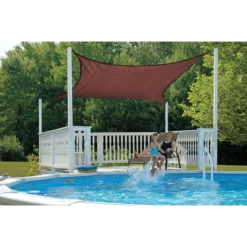 ShelterLogic Shade Sail Square, 12 Ft. X 12 Ft. X Heavyweight Terracotta -ShelterLogic || Arrow Shop 25672 2