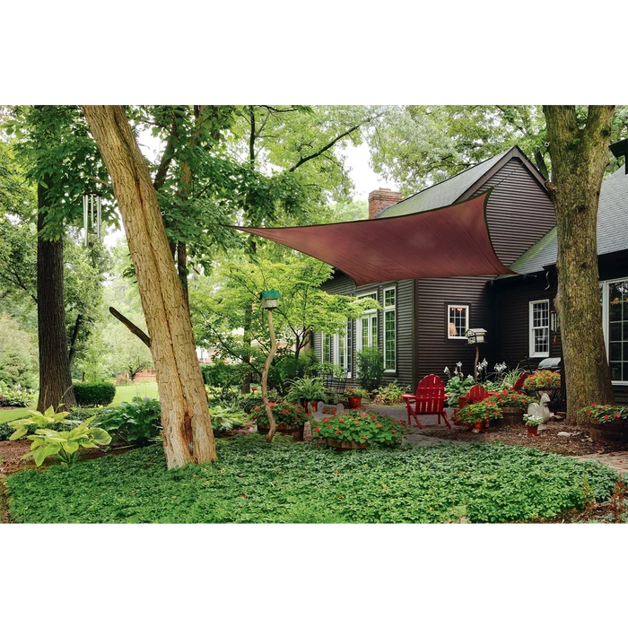 ShelterLogic Shade Sail Square, 16 Ft. X 16 Ft. X Heavyweight Terracotta 2 ShelterLogic Shade Sail Square, 16 Ft. X 16 Ft. X Heavyweight Terracotta - Image 2