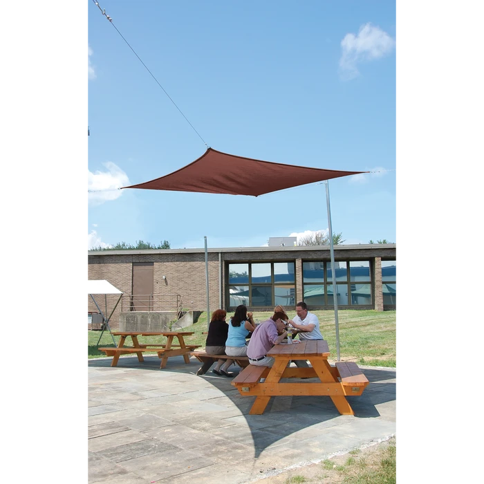ShelterLogic Shade Sail Square, 16 Ft. X 16 Ft. X Heavyweight Terracotta 3 ShelterLogic Shade Sail Square, 16 Ft. X 16 Ft. X Heavyweight Terracotta - Image 3
