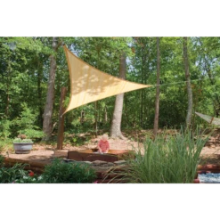 ShelterLogic Shade Sail Triangle, 12 Ft. X 12 Ft. X Heavyweight Sand 12 ShelterLogic Shade Sail Triangle, 12 Ft. X 12 Ft. X Heavyweight Sand -ShelterLogic || Arrow Shop 25720 4