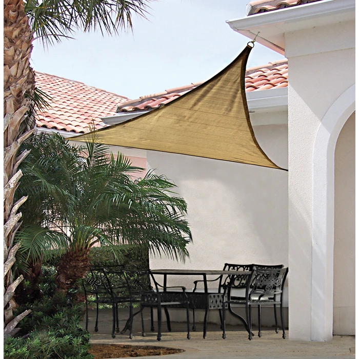 ShelterLogic Shade Sail Triangle, 16 Ft. X 16 Ft. Sand 4 ShelterLogic Shade Sail Triangle, 16 Ft. X 16 Ft. Sand - Image 4