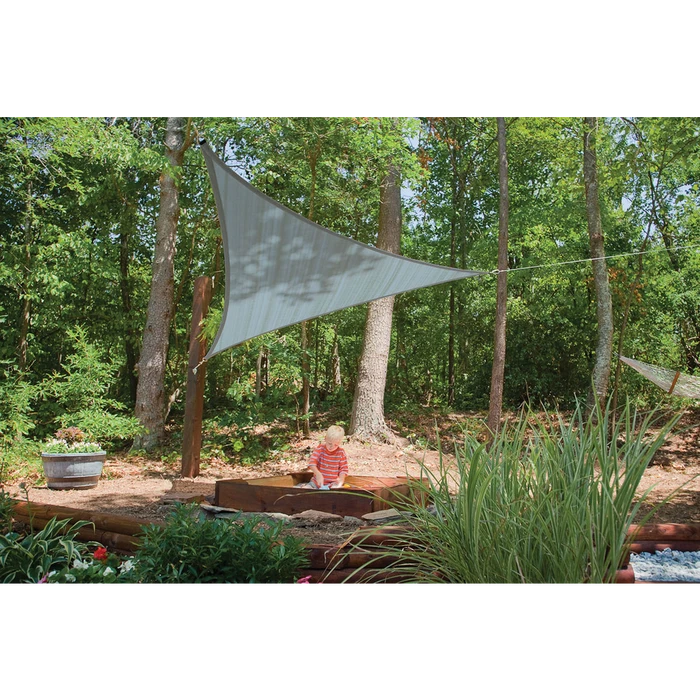 ShelterLogic Shade Sail Triangle, 16 Ft. X 16 Ft. X Heavyweight Sea Blue 6 ShelterLogic Shade Sail Triangle, 16 Ft. X 16 Ft. X Heavyweight Sea Blue - Image 6