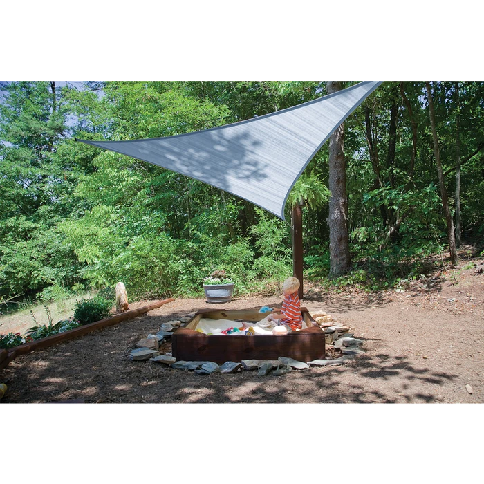 ShelterLogic Shade Sail Triangle, 16 Ft. X 16 Ft. X Heavyweight Sea Blue 8 ShelterLogic Shade Sail Triangle, 16 Ft. X 16 Ft. X Heavyweight Sea Blue - Image 8