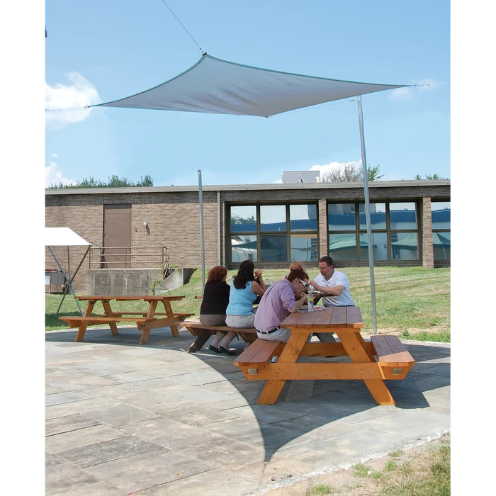 ShelterLogic Shade Sail Square, 12 Ft. X 12 Ft. X Heavyweight Sea Blue 5 ShelterLogic Shade Sail Square, 12 Ft. X 12 Ft. X Heavyweight Sea Blue - Image 5