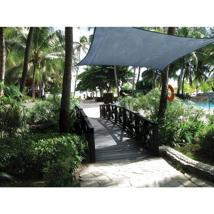 ShelterLogic Shade Sail Square, 12 Ft. X 12 Ft. X Heavyweight Sea Blue 7 ShelterLogic Shade Sail Square, 12 Ft. X 12 Ft. X Heavyweight Sea Blue - Image 7