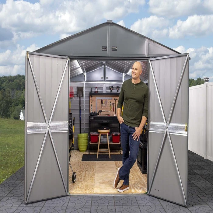 Arrow Select Steel Storage Shed, 10x12, Charcoal 2 Arrow Select Steel Storage Shed, 10x12, Charcoal - Image 2