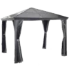 Verona Hardtop Gazebo, 10 Ft. X 10 Ft. Dark Gray