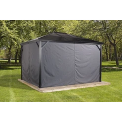 Verona Hardtop Gazebo, 10 Ft. X 12 Ft. Dark Gray -ShelterLogic || Arrow Shop 312 8162868 3