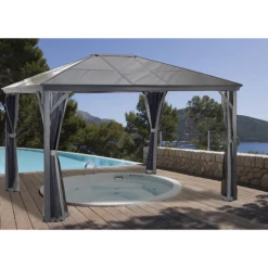 Verona Hardtop Gazebo, 10 Ft. X 12 Ft. Dark Gray -ShelterLogic || Arrow Shop 312 8162868 6