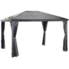 Verona Hardtop Gazebo, 10 Ft. X 14 Ft. Dark Gray