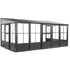 Charleston Solarium Wall Unit, 10 Ft. X 16 Ft. Dark Gray