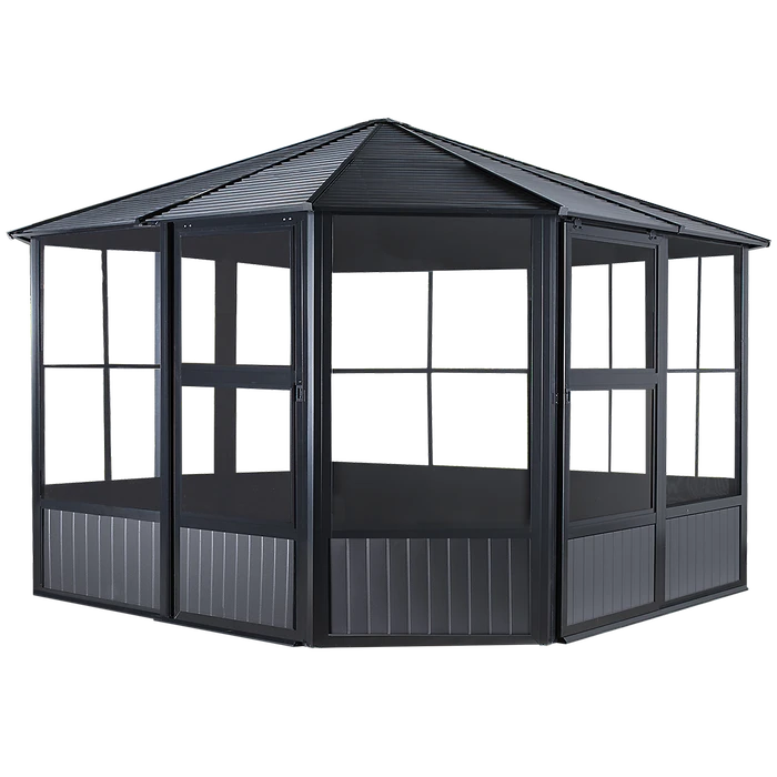 Charleston Solarium, 12 Ft. X 12 Ft. Dark Gray 1 Charleston Solarium, 12 Ft. X 12 Ft. Dark Gray