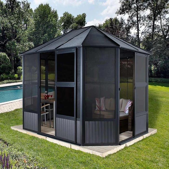 Charleston Solarium, 12 Ft. X 15 Ft. Dark Gray 2 Charleston Solarium, 12 Ft. X 15 Ft. Dark Gray - Image 2