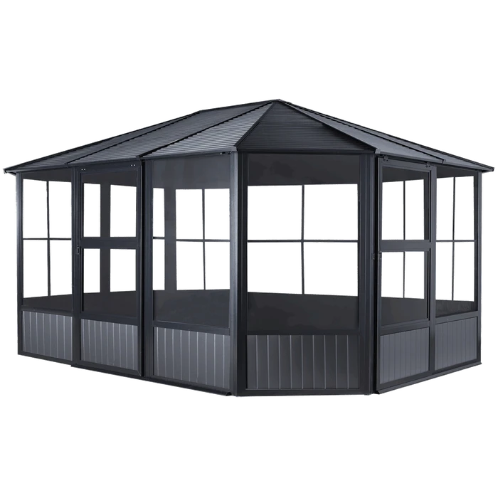 Charleston Solarium, 12 Ft. X 15 Ft. Dark Gray 1 Charleston Solarium, 12 Ft. X 15 Ft. Dark Gray