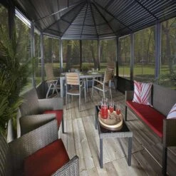 Charleston Solarium, 12 Ft. X 18 Ft. Dark Gray -ShelterLogic || Arrow Shop 448 8163018 charleston image 02