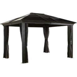 ShelterLogic Sedona Hardtop Gazebo, 10 Ft. X 12 Ft. Dark Brown