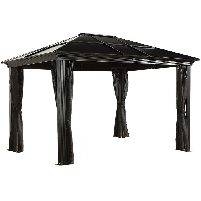 ShelterLogic Sedona Hardtop Gazebo, 10 Ft. X 12 Ft. Dark Brown 1 ShelterLogic Sedona Hardtop Gazebo, 10 Ft. X 12 Ft. Dark Brown