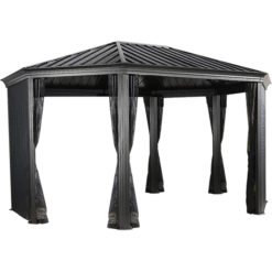 ShelterLogic Komodo Hardtop Gazebo, 12 Ft. X 15 Ft. Dark Gray