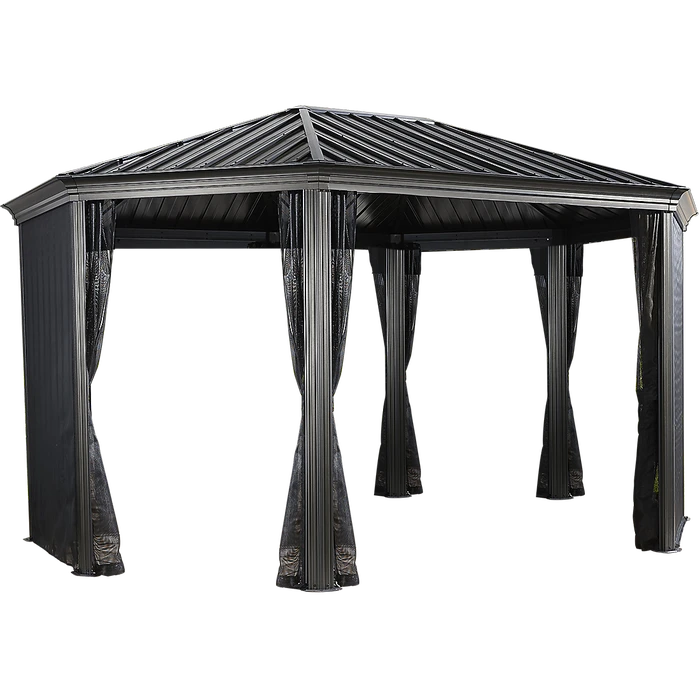ShelterLogic Komodo Hardtop Gazebo, 12 Ft. X 15 Ft. Dark Gray 1 ShelterLogic Komodo Hardtop Gazebo, 12 Ft. X 15 Ft. Dark Gray