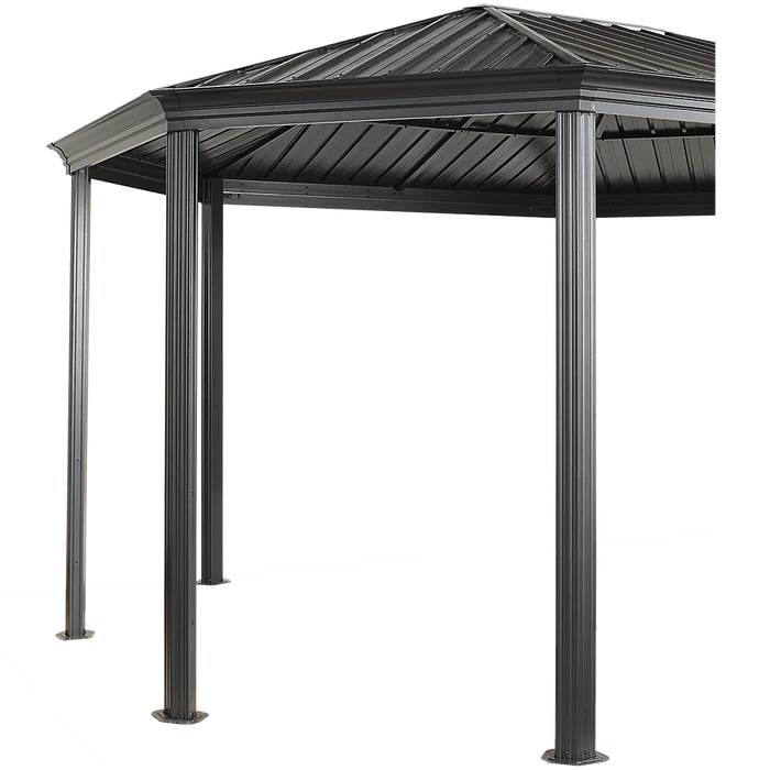 ShelterLogic Komodo Hardtop Gazebo, 12 Ft. X 15 Ft. Dark Gray 5 ShelterLogic Komodo Hardtop Gazebo, 12 Ft. X 15 Ft. Dark Gray - Image 5