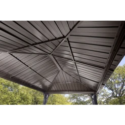 Genova Hardtop Gazebo, 12 Ft. X 16 Ft. Dark Brown 9 Genova Hardtop Gazebo, 12 Ft. X 16 Ft. Dark Brown -ShelterLogic || Arrow Shop 500 8160185 4 1