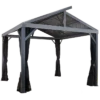 South Beach II Hardtop Gazebo, 12 Ft. X 12 Ft. Light Gray