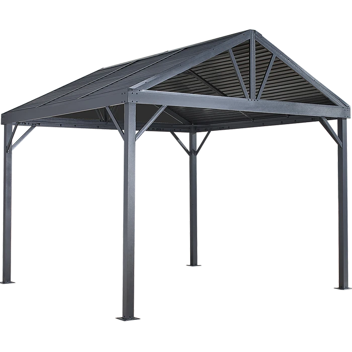 Sanibel I Hardtop Gazebo, 8 Ft. X 8 Ft. Light Gray 1 Sanibel I Hardtop Gazebo, 8 Ft. X 8 Ft. Light Gray