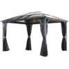 Meridien Hardtop Gazebo, 10 Ft. X 12 Ft. Dark Gray