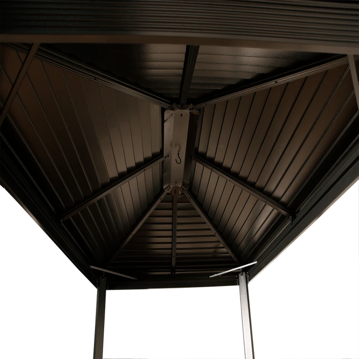 BBQ Ventura Hardtop Grill Gazebo, 5 Ft. X 8 Ft. Light Gray 3 BBQ Ventura Hardtop Grill Gazebo, 5 Ft. X 8 Ft. Light Gray - Image 3