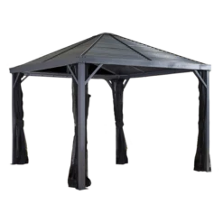Sanibel Hardtop Gazebo, 8 Ft. X 8 Ft. Light Gray