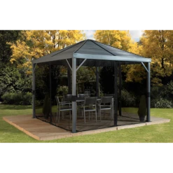 Sanibel Hardtop Gazebo, 8 Ft. X 8 Ft. Light Gray 6 Sanibel Hardtop Gazebo, 8 Ft. X 8 Ft. Light Gray -ShelterLogic || Arrow Shop 500 9162806 2