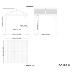 Sanibel II Hardtop Gazebo, 8 Ft. X 8 Ft. Light Gray 5 Sanibel II Hardtop Gazebo, 8 Ft. X 8 Ft. Light Gray -ShelterLogic || Arrow Shop 500 9162844 1