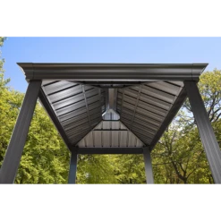 BBQ Messina Hardtop Grill Gazebo, 6 Ft. X 8 Ft. Charcoal -ShelterLogic || Arrow Shop 500 9162875 2