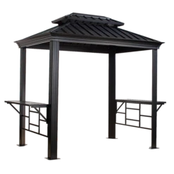 BBQ Messina Hardtop Grill Gazebo, 6 Ft. X 8 Ft. Charcoal