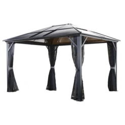 Meridien Hardtop Gazebo, 10 Ft. X 10 Ft. Dark Gray