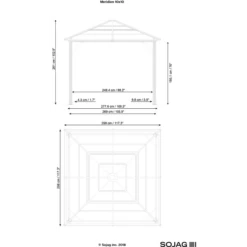 Meridien Hardtop Gazebo, 10 Ft. X 10 Ft. Dark Gray 5 Meridien Hardtop Gazebo, 10 Ft. X 10 Ft. Dark Gray -ShelterLogic || Arrow Shop 500 9162929 2