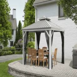 Sojag Monaco Champagne 10 Ft. X 10 Ft. Gazebo -ShelterLogic || Arrow Shop 500 9164053 monaco 10x10 image 02