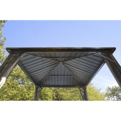 Dakota Hardtop Gazebo, 8 Ft. X 8 Ft. Dark Brown 8 Dakota Hardtop Gazebo, 8 Ft. X 8 Ft. Dark Brown -ShelterLogic || Arrow Shop 500 9164992 2