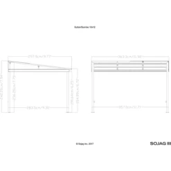 Sutton Wall-Mounted Hardtop Gazebo, 10 Ft. X 12 Ft. Dark Brown 7 Sutton Wall-Mounted Hardtop Gazebo, 10 Ft. X 12 Ft. Dark Brown -ShelterLogic || Arrow Shop 500 9165371 3