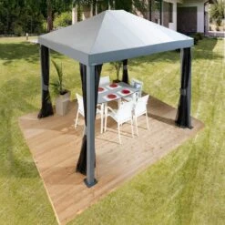 Monteserra 10 X 12 Ft. Gazebo, Dark Grey -ShelterLogic || Arrow Shop 500 9166842 monteserra 10x12 image 02