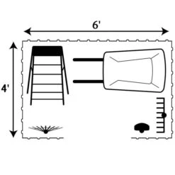 Arrow Select Steel Storage Shed, 6x4, Flute Grey -ShelterLogic || Arrow Shop 6x4 what fits 3