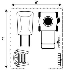 Arrow Select Steel Storage Shed, 6x7, Sage Green -ShelterLogic || Arrow Shop 6x7 what fits 2