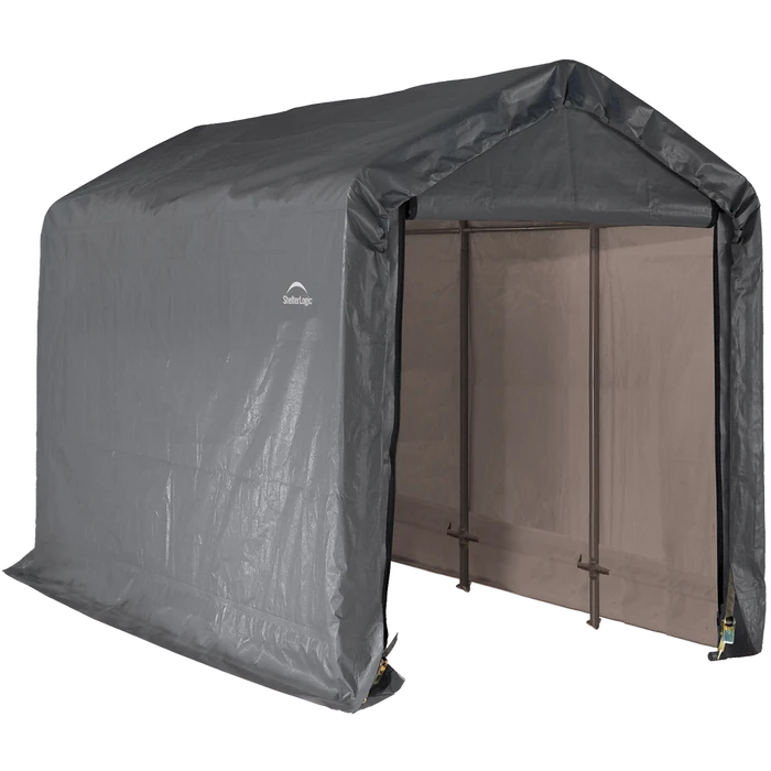 ShelterLogic Shed-in-a-Box® 6 Ft. X 12 Ft. X 8 Ft. Gray 1 ShelterLogic Shed-in-a-Box® 6 Ft. X 12 Ft. X 8 Ft. Gray