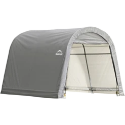 ShelterLogic Shed-in-a-Box 10 X 10 X 8 Ft Roundtop Gray